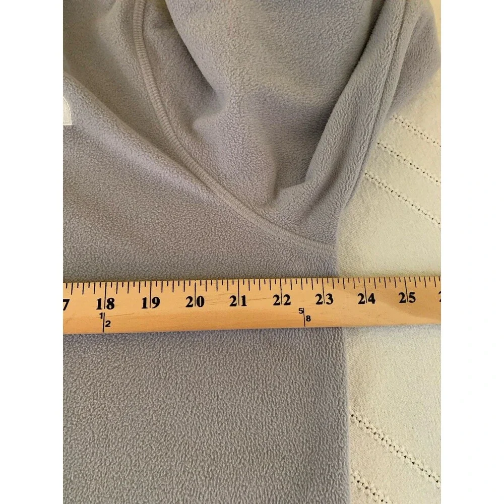 The North Face Fleece Pullover Mens Large Gray 1/4 Zip Mock Neck Hiking Outdoor